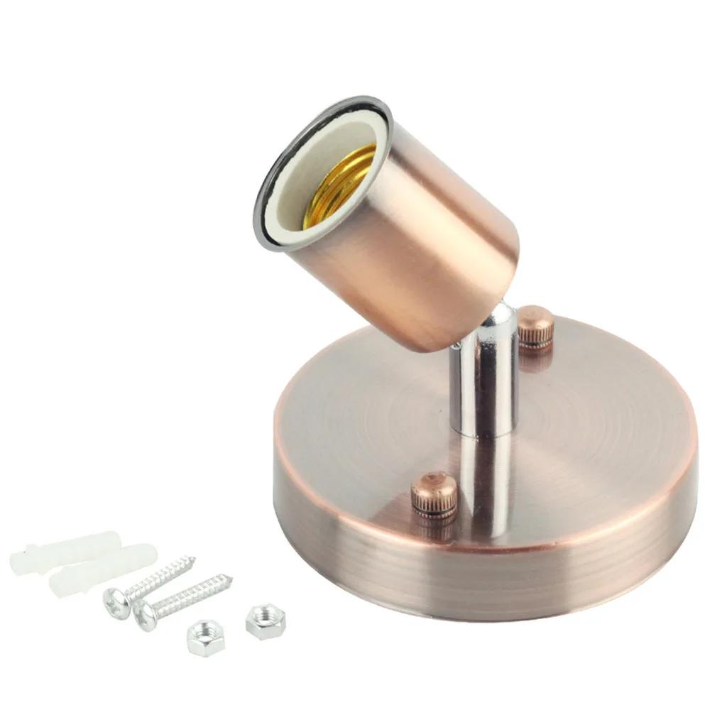 Base 180 Degree Steering Ceiling Lights Six Colors New Flexible Lamp Base Iron E27 Light Socket Antique Metal Lamp Socket Holder