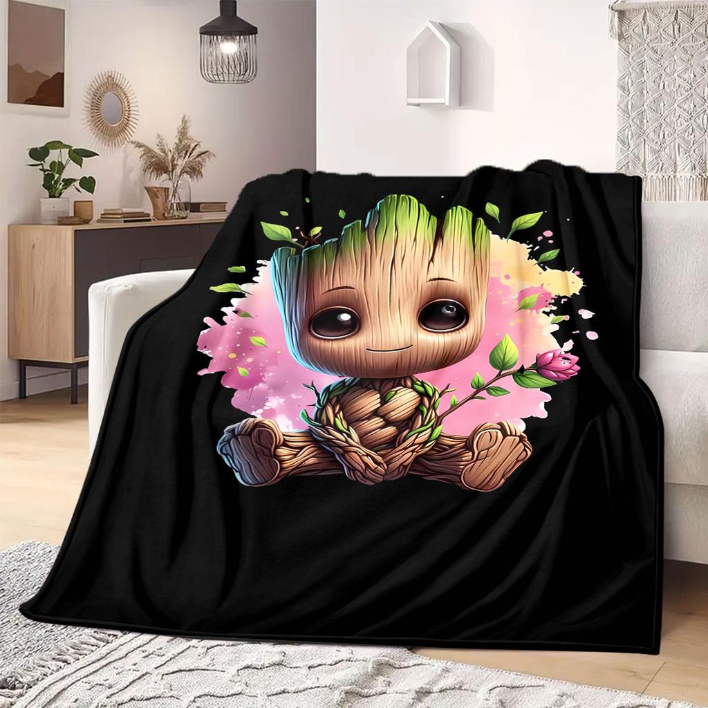 Marvel Flannel Blanket Print for Sofas Beds Bedrooms Chairs Travel Picnics Cartoon Home Decor Decor