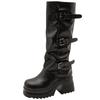 New Knight Boots Boots Boots 2025 Black Autumn Winter Small Boots Women's High Boots Thick Legs Thick Sole