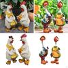 1 Par de Patinhos e Pintinhos de Resina Fofos Estátuas de Animais Modelos Artesanato de Arte para Jardim para Gramado