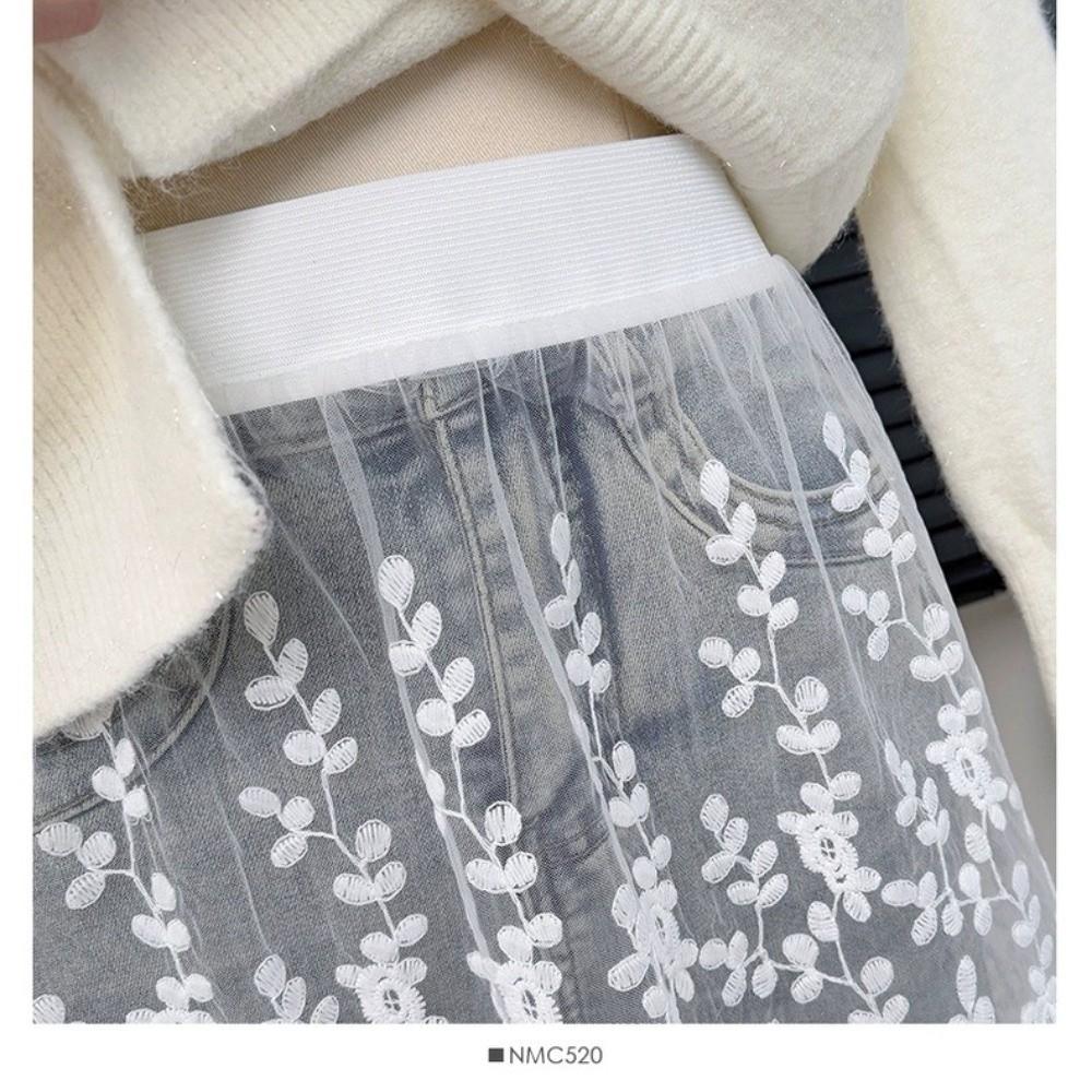 Transparent Lace Underskirt Slips High Waist Lining Petticoat Women  Spring