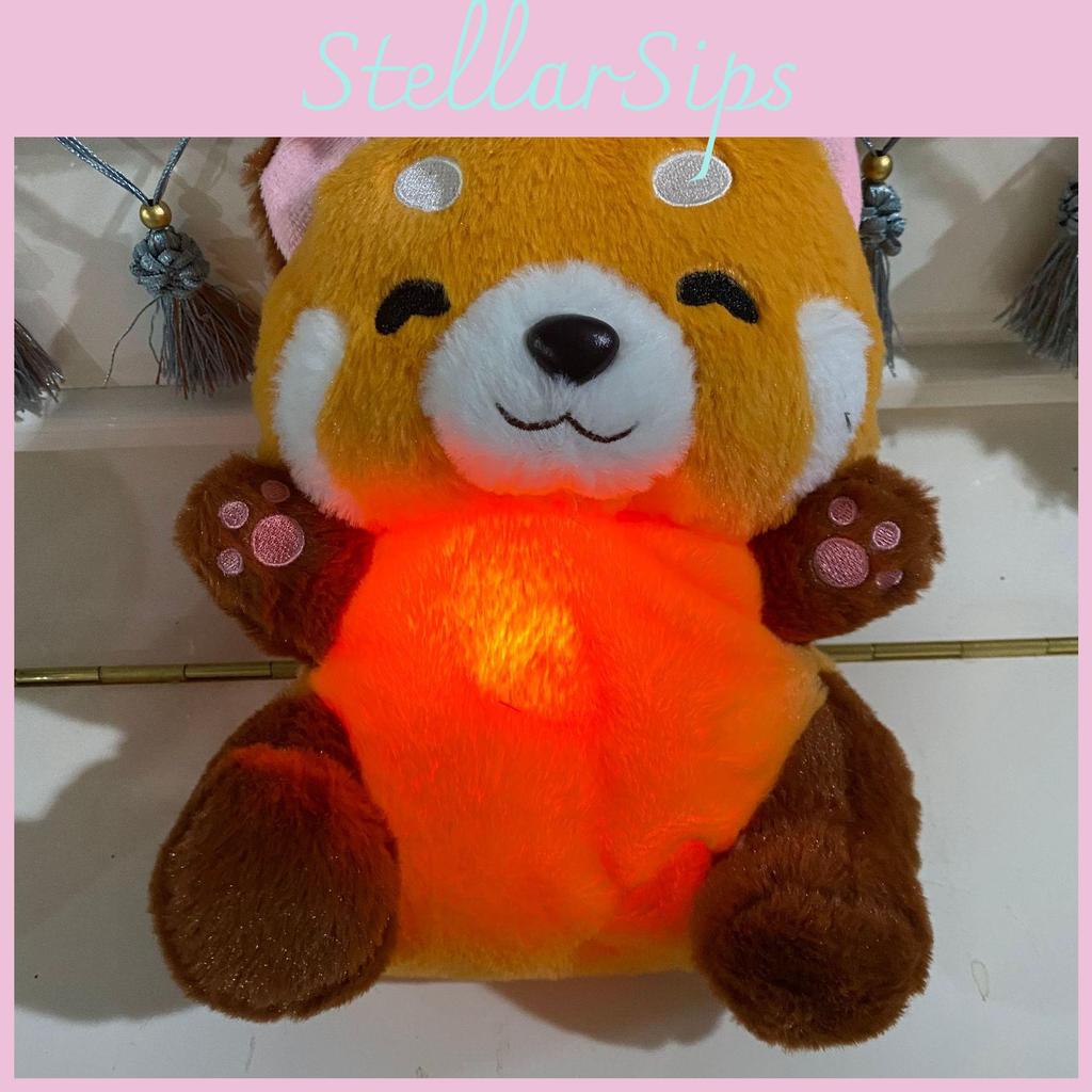 Cute Animal Raccoons Plush Doll With Emit Light And Sound Design For Gift Kids