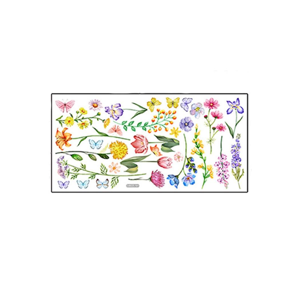 Double Sided Flowers Butterfly Wall Stickers Self-adhesive Wallpaper Decorative Wall Decal Window