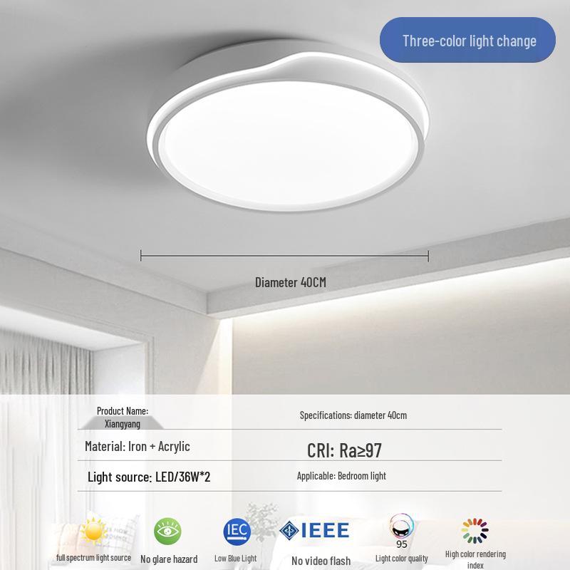 LED Ceiling Lights: Eye-Friendly Full Spectrum for Bedroom, Living Room, Children's Room - Nordic Design