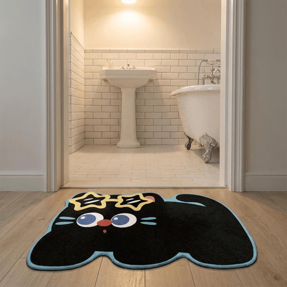 Cartoon Bathroom Floor Mat Quick Dry Decorative Door Mat Small Rug Entry Door Mat  Kitchen