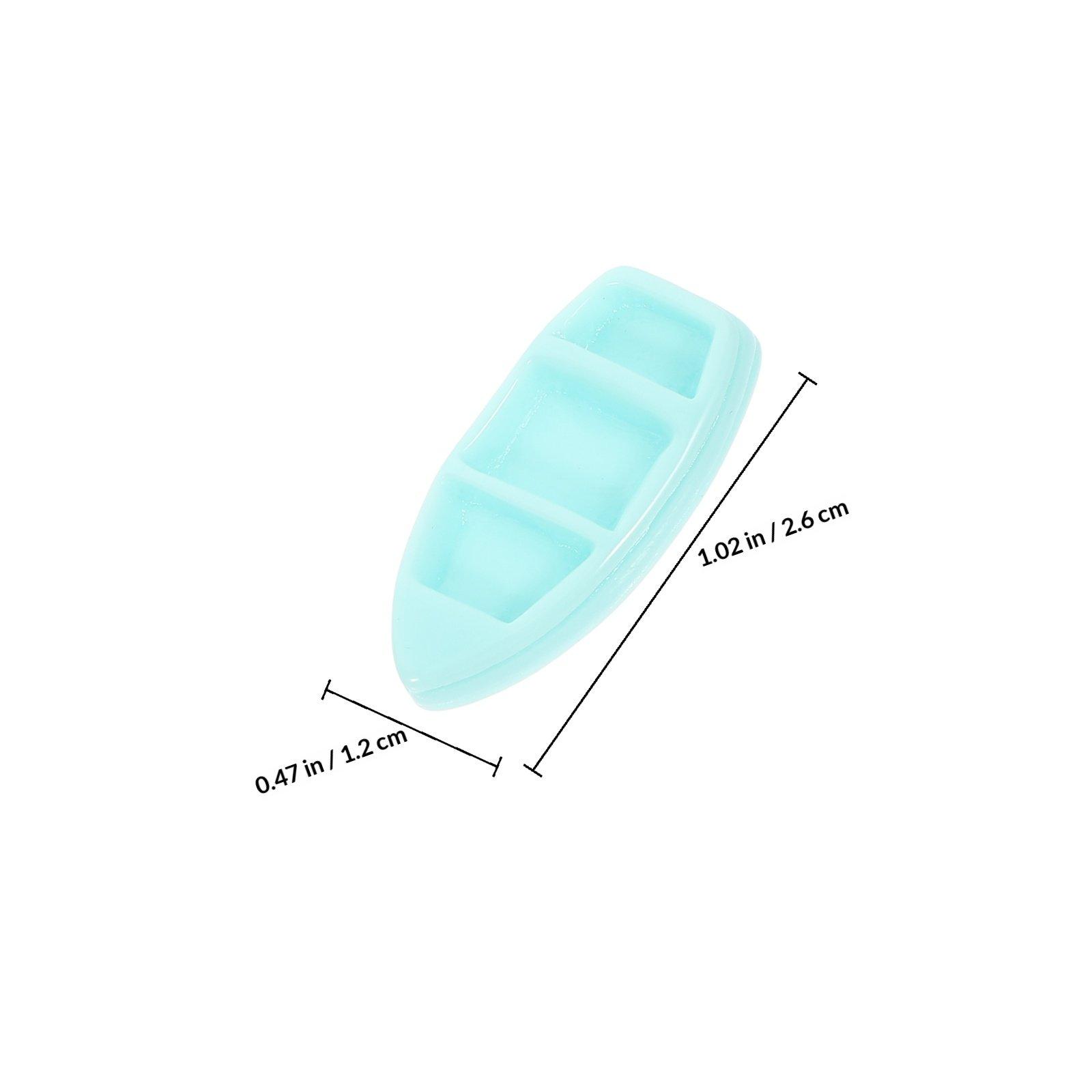 

20Set Resin Mini Boat Rowboat Ocean Theme DIY Craft Kit Desk Window Decor Beach Party Cake Topper Resin Boat Paddle світло-зелений колір