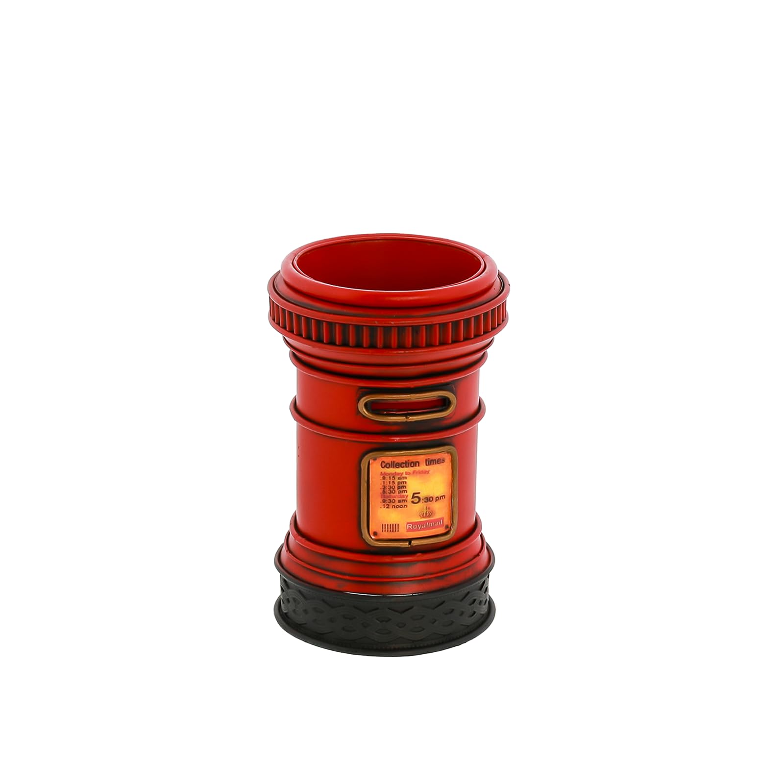 

Benny s Tin Mailbox Planter with Saucer, Large Scale, 11.5x11.5x18cm, Red, RC-033 красный
