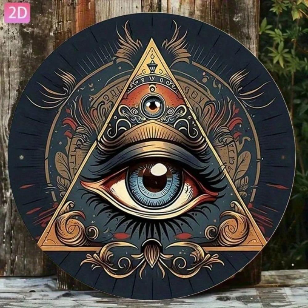 Vintage Retro Metal Sign Evil Eye Fatima Hand Wall Decor Home Bar Garage 20x20cm