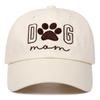 Cappellino da Baseball Retro Lavato con Lettere Ricamate "Dog Mom" per Donna Uomo, Cappello Versatile Casual per Esterno