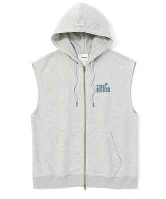 Kulte Palm Tree Hood Vest Mgrey