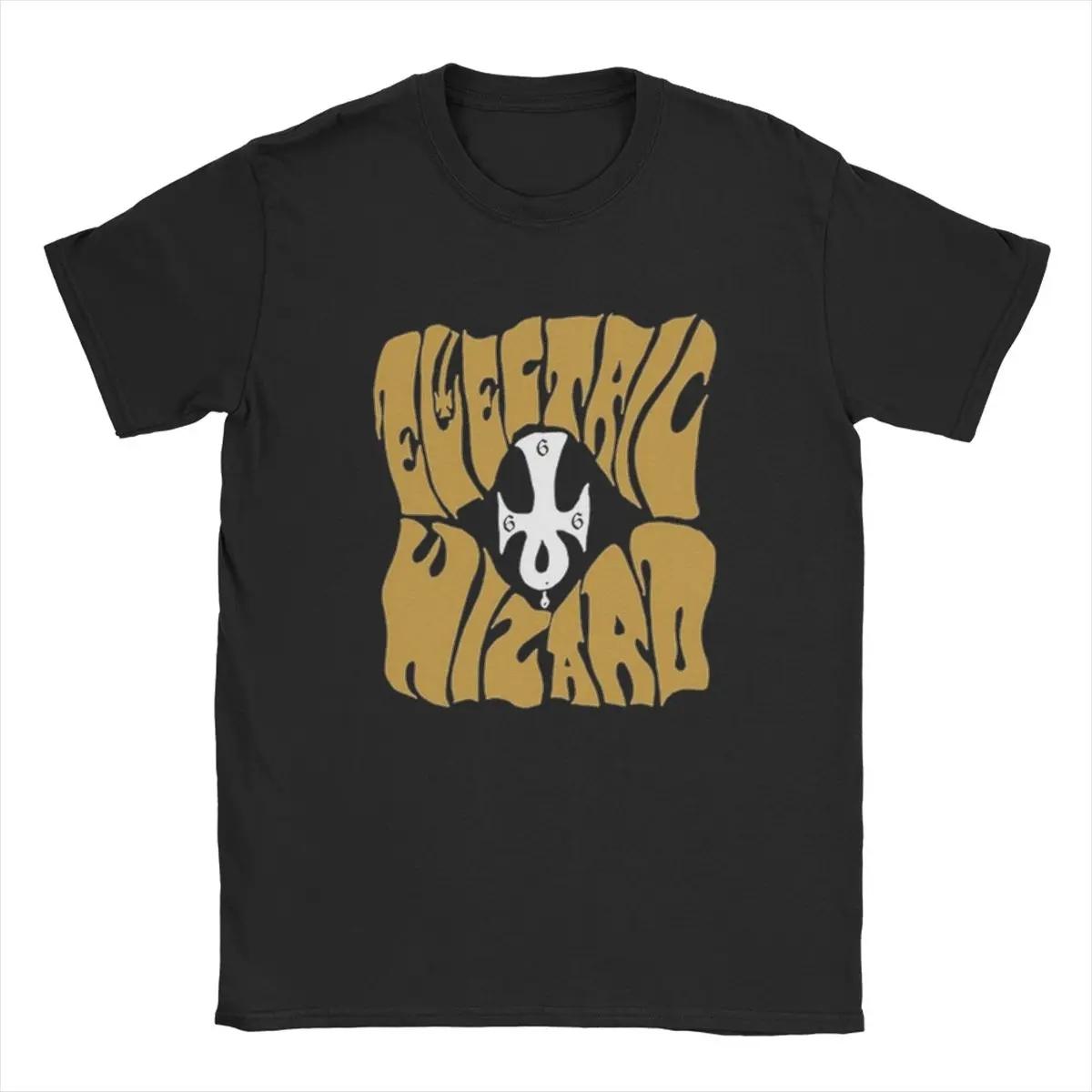 I Love Electric Wizard T-Shirts for Men Band Heavy Metal Music Stoner Vintage 100% Cotton Tees Crew Neck Short Sleeve T Shirts S