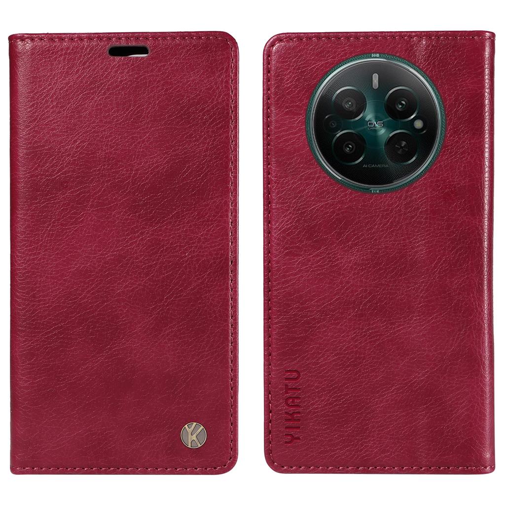 YIKATU YK-006 For Realme Narzo 70 5G/Narzo 70 Pro 5G/P1 5G/12 4G/12+ 5G Case Wallet Litchi Grain Leather Phone Cover