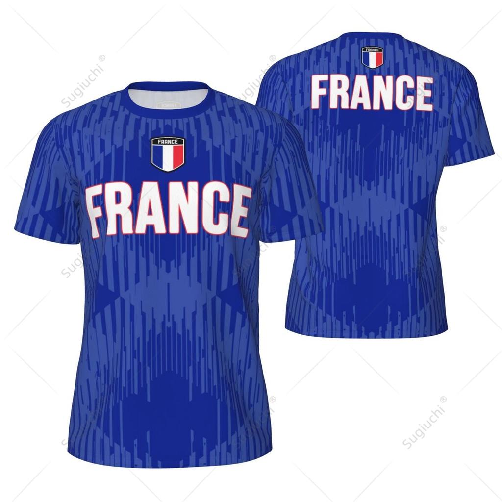 FRANCE 3D Print Sports Quick-dry Breathable Men T-shirt Outdoor Football Jersey Club Fan Parent-child Short Sleeve Clothing Top
