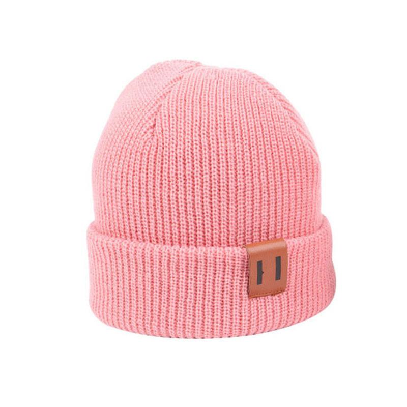 Color Plain Knitted Cap With Polyester Material For Kids And Adults Outdoors For