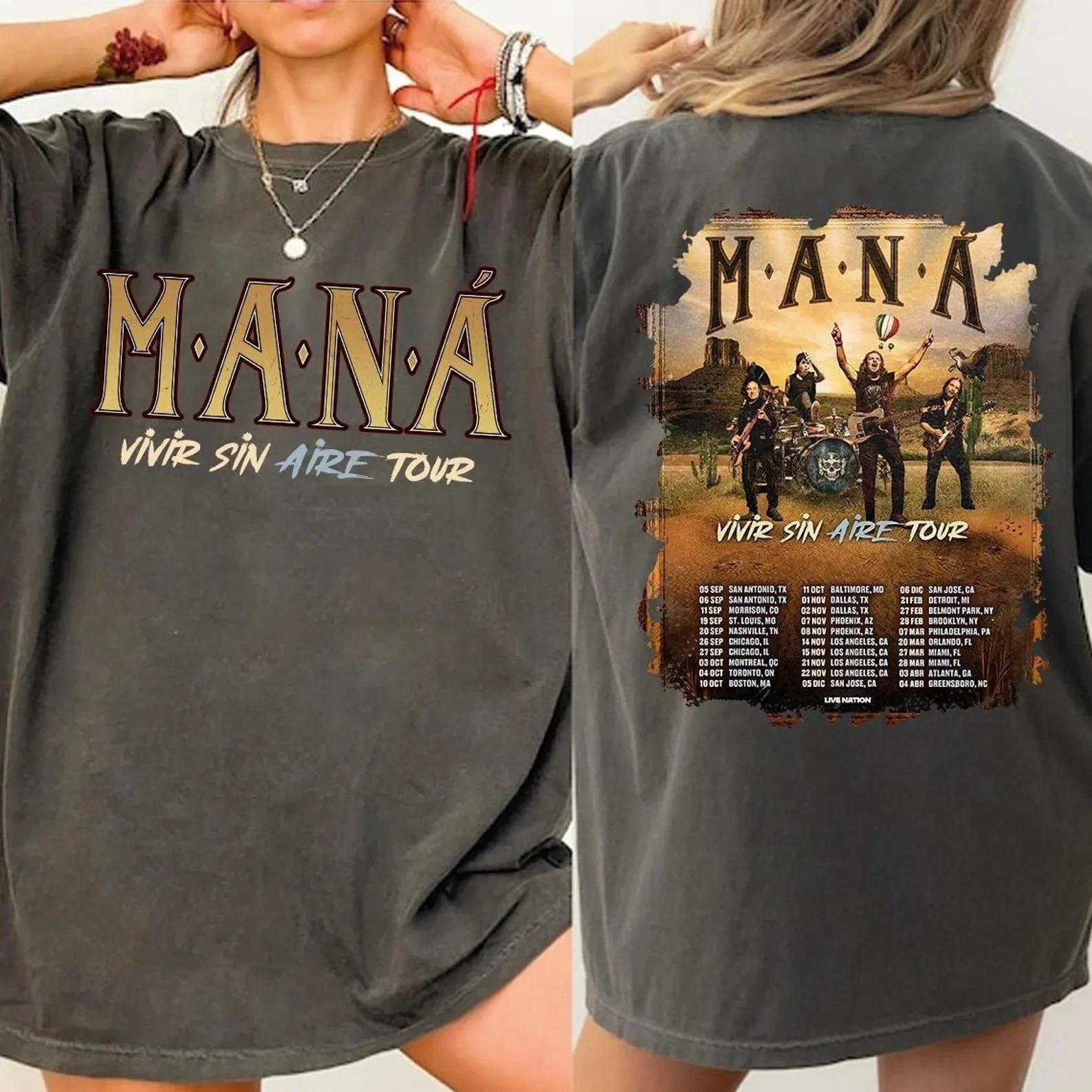 2026 Mana Tour Maná Vivir Sin Aire Tour 2026 Hot Concert Unisex T-shirt All Size L