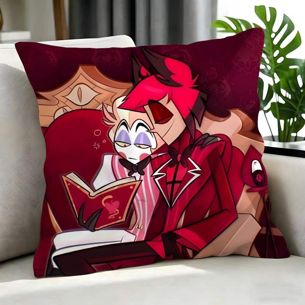 cartoon Hazbin Hotel Cushion Cover Cushion Cover Set 4Pcs 50x50 45x45 40x40 Pillowcase Decorative Sofa Home Decor