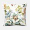 Blue Flower and Bird Print Decorative Pillowcase Living Room Office Ornaments Home Pillowcase