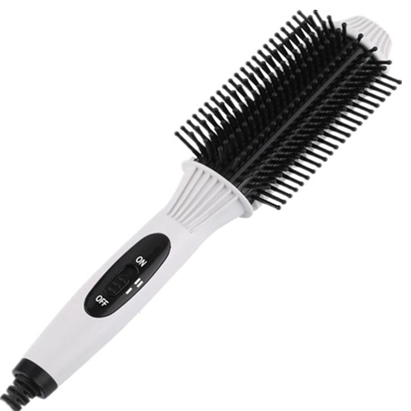 Multifunctional Heating Curling Iron Ceramic Heated Round Brush Electric Hair Straightener Brushes Professional Styling Tool