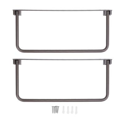 2 Sets Foldable Shoe Rack Aluminum Wall Mounted Shoe Organizer Hanging Slipper Storage Shelf for RV