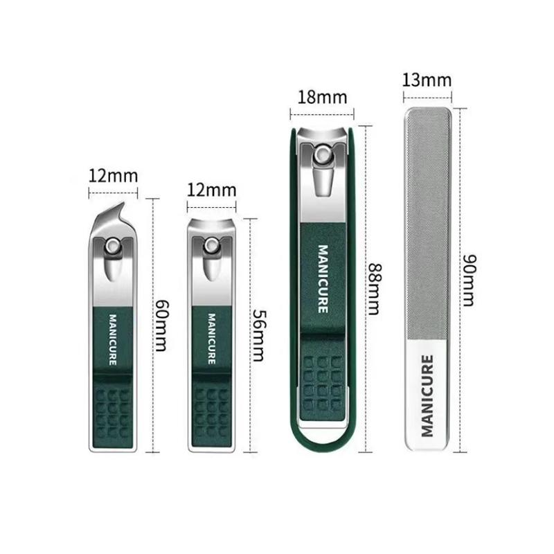 4Pc Nail Clipper Set Highgrade Household Nail Clippers Men And Women Universal Pedicure Beautify Tool Simple Portable Nail Tools