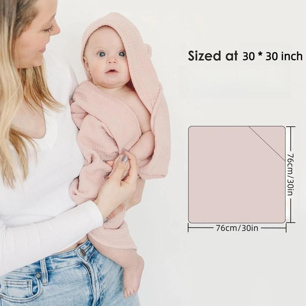 Comfortable with Hood Hooded Towels Cotton Water Absorption Bath Towel Breathable Ultra-Soft Wrap Blanket Babies