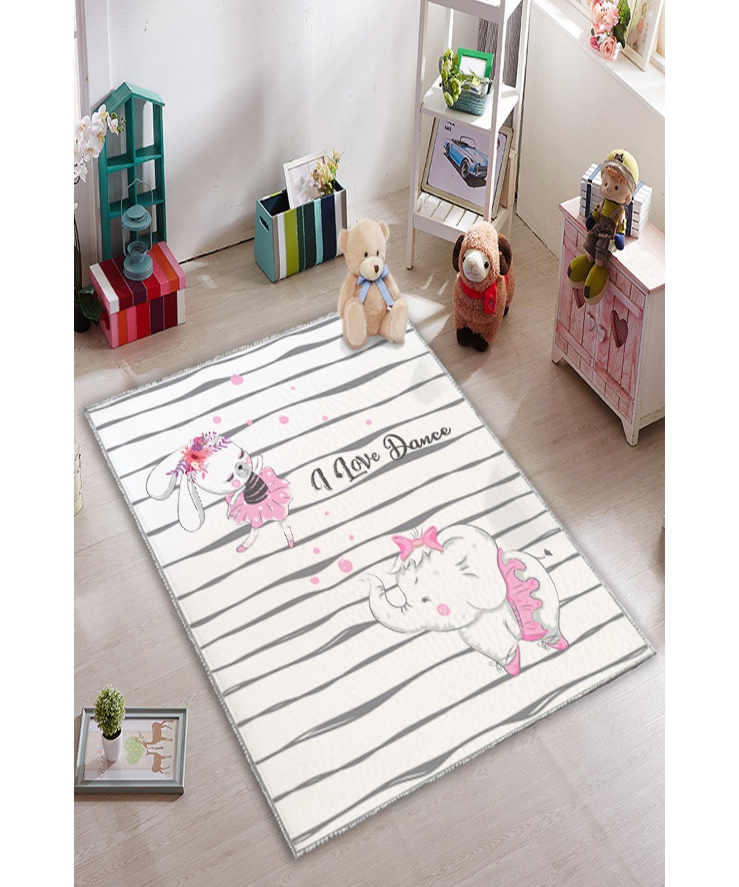 

Ковер для детской комнаты White Dancer Rabbit and Elephant