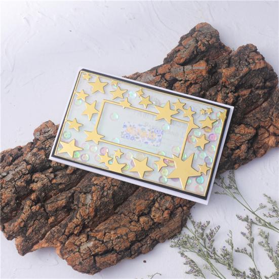Five-Pointed Star Frame Cutting Die DIY Scrapbook Paper Cards Craft Stencil Mold