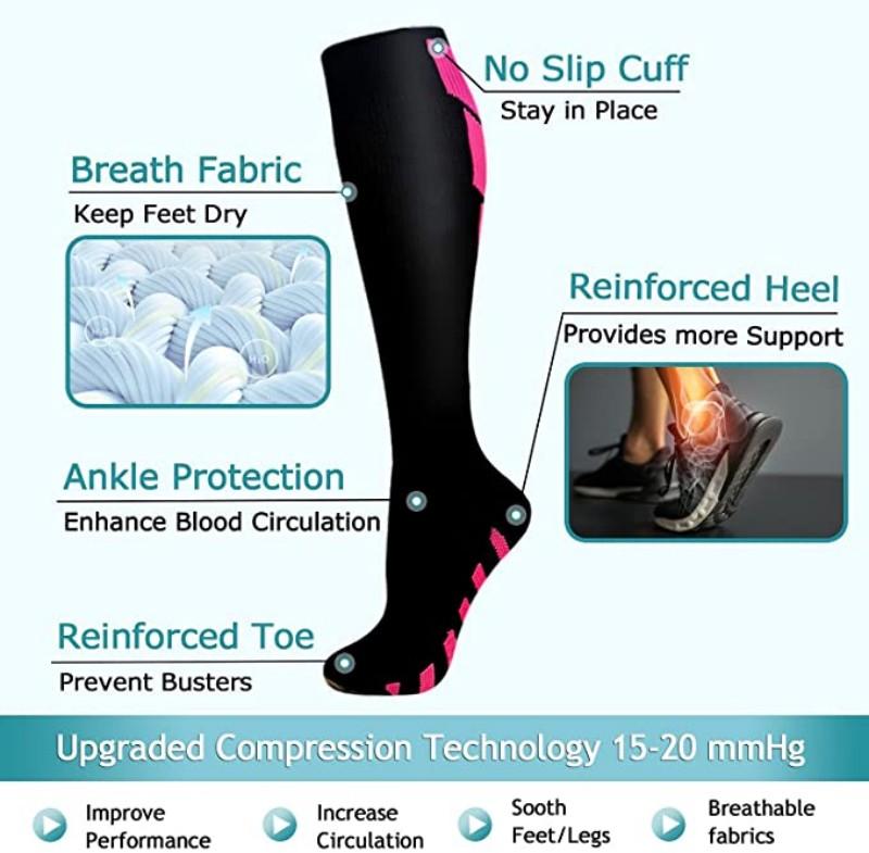 Novel Graduated Pressure Hosiery Graduated Crossfit Training Running Recovery Cycling Travel Socks Outdoor Male Ladies Running Fitness Socks