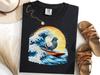 Pigeon Surfing The Great Wave Off Kanagawa Shirt, Japanese Pigeon Surf Tee, Bird Lover Gift