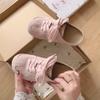 Pink Bag Head Half Slippers Women Wear Spring and Summer New Versatile Thick Bottom Belt Going Out Slippers Women