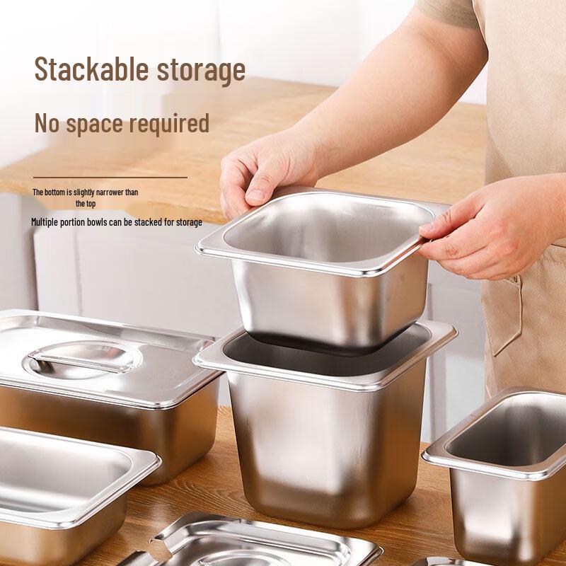 Stainless Steel Rectangular Food Pan with Lid