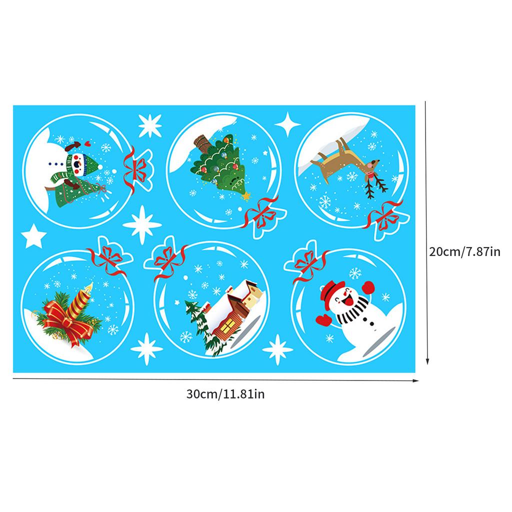 Window Stickers Christmas Theme - Merry Christmas Santa Claus, Snowman, Deer Decals For Glass Doors, Shop Displays & Home Decor