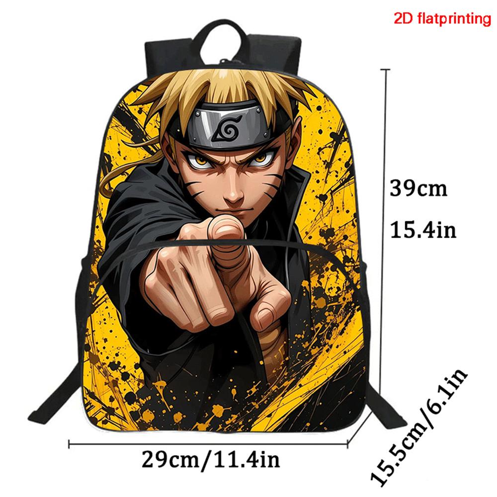 Comic NARUTO 15-inch Lightweight Everyday Backpack Features Adjustable Back Straps Plus Is Suitable For Boys And Girls Aged 5-10