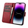 2in1 Leather Flip Case iPhone 14 Pro Max AntiRFID Wallet Case Red