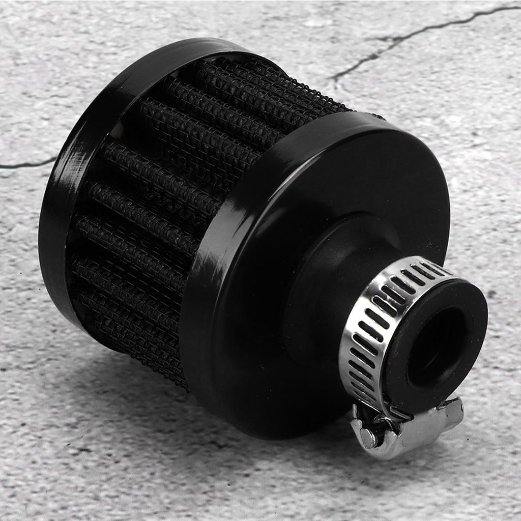 13mm/0.5in Mini Air Intake Filter Vent Crankcase Breather Universal Car Accessory Noire