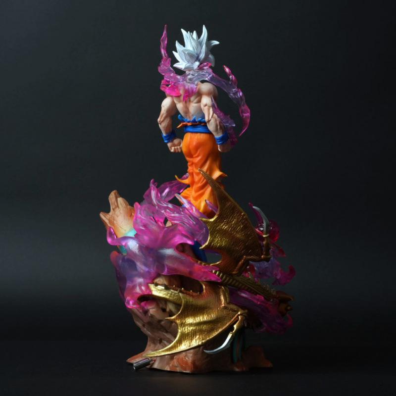 Dragon Ball Animation Figure Free Aspiration Wukong Wujita Super Saiyan Doll Illuminating Tabletop Ornament