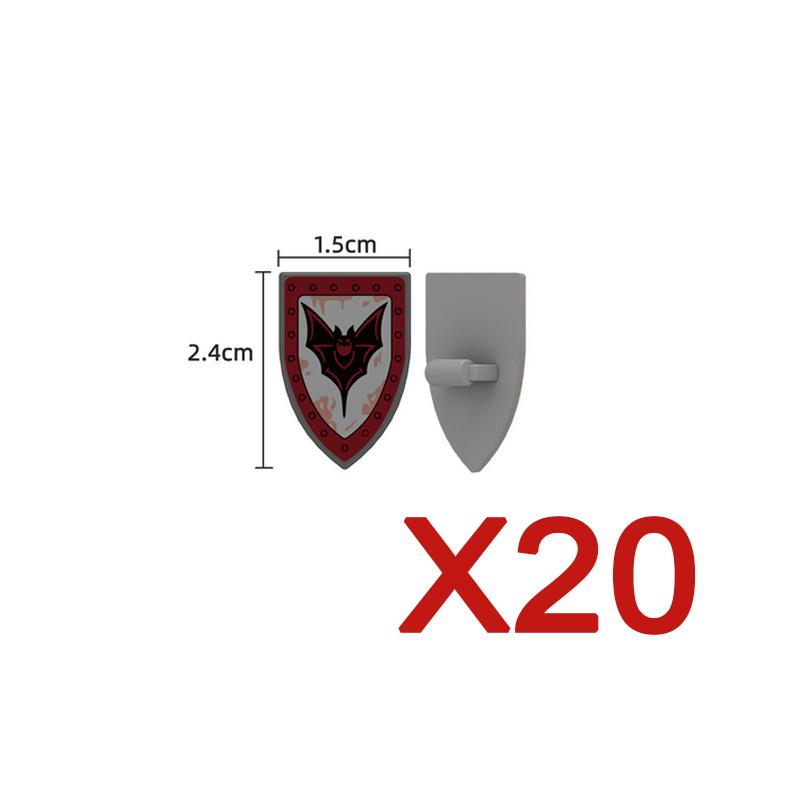 Medieval Military Building Blocks Soldier Figures Black Eagle Knight Weapons Accessories Bow Knife Shield Flag Bricks Toy K047