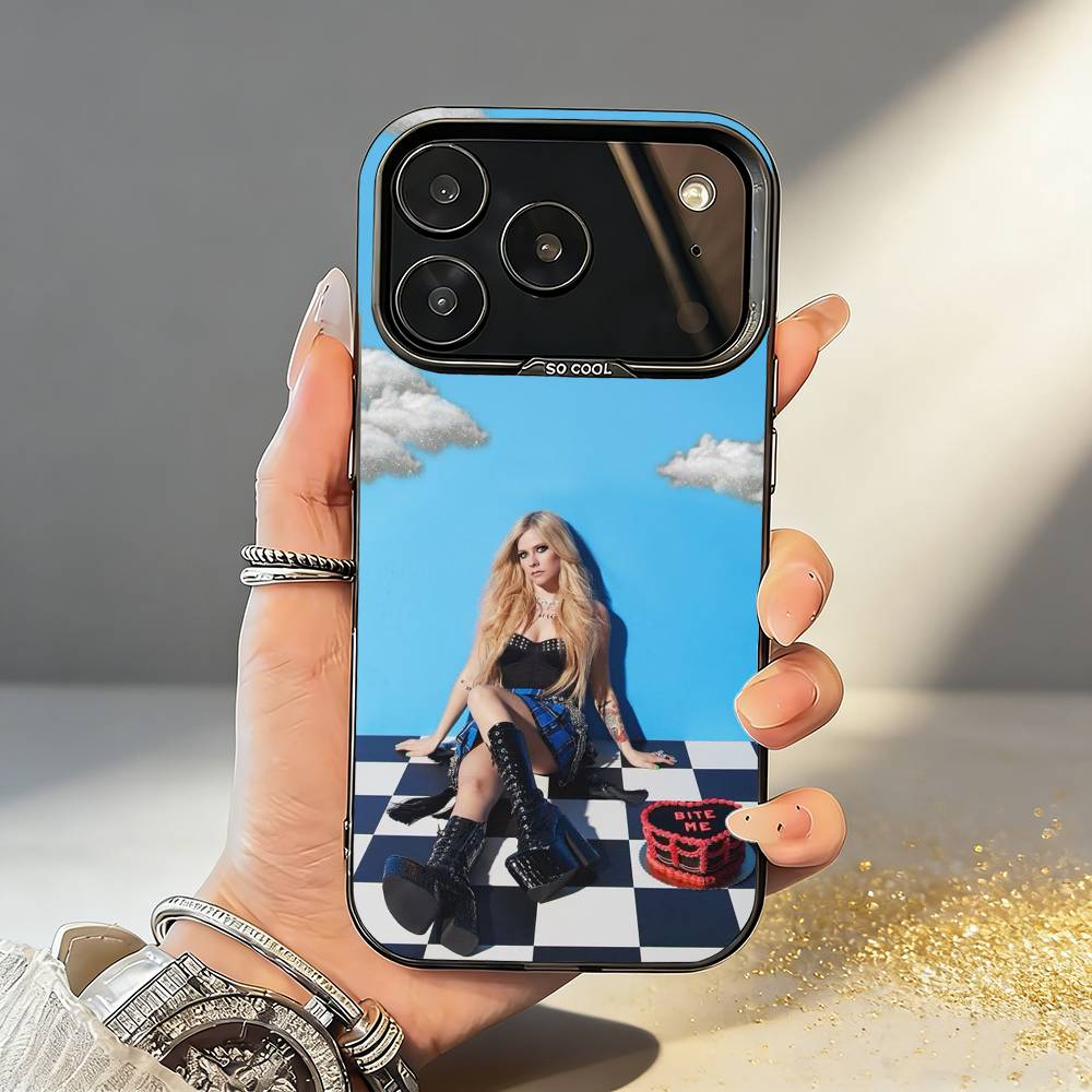A-Avril L-Lavigne Phone Case For iPhone17,16,15,14,13,12,11,Pro,MAX White Matte Shockproof Cover
