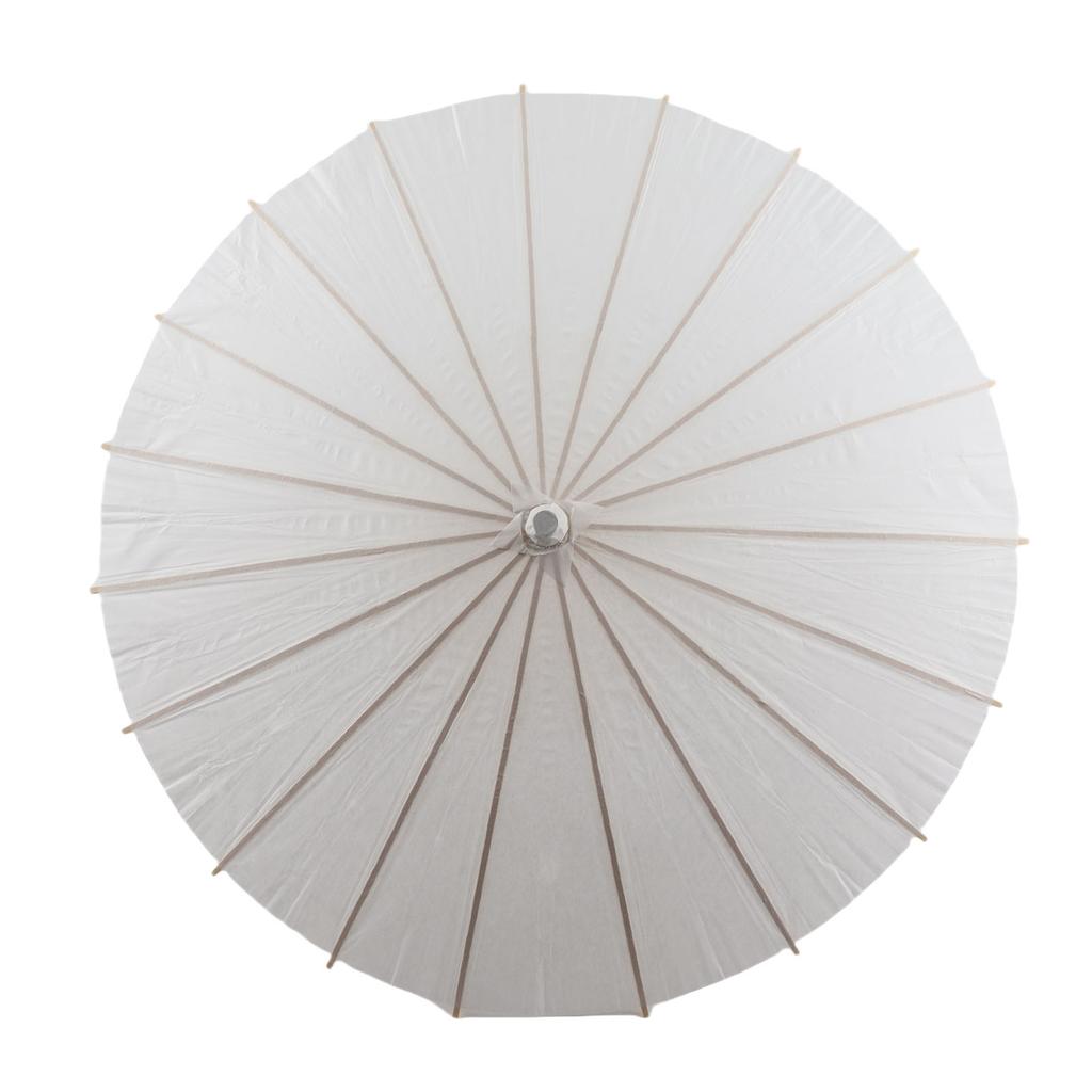 White Color Paper Decorative Umbrella Parasol School Decor Photo Cosplay Prop