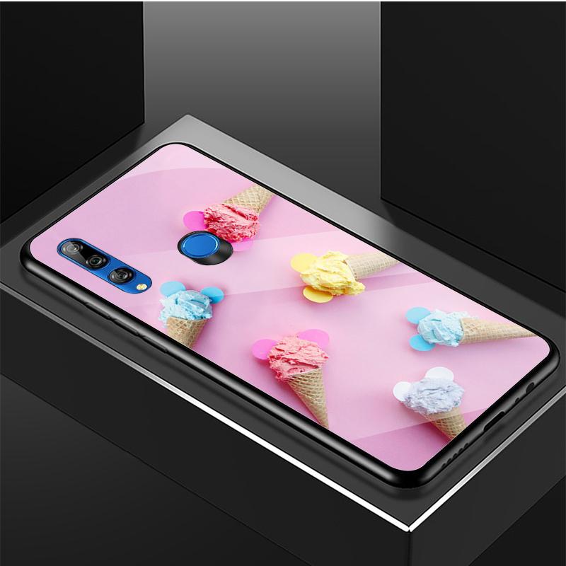 

Чехол для телефона из закаленного стекла с мороженым для Huawei Honor 8X9 10i 20i 20Lite 20Pro 30 Pro Honor 30 Pro