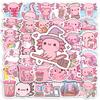 Cartoon Axolotl Stickers Cute Animal DIY Kids Toys Gift Decorative Decal for Laptop Phone Scrapbook Diary Luggage Waterproof