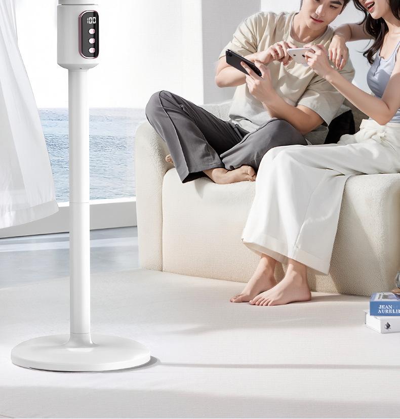 Rechargeable Oscillating Floor & Table Fan with Voice Control - Dual-Use Electric Fan with Timer