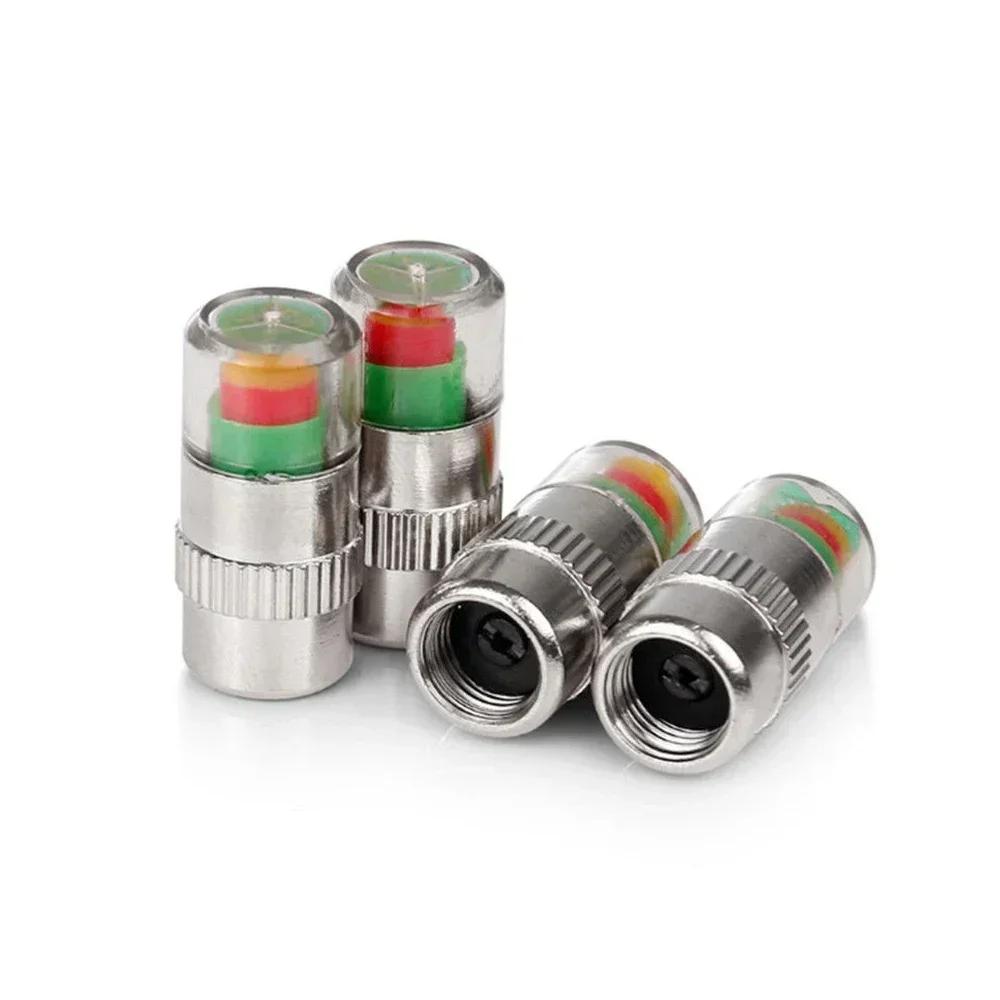 New Car Tire Pressure Indicator Tire Pressure Gauge Indicator Alert Monitoring Valve Cap Sensor External Valve Detection Tools