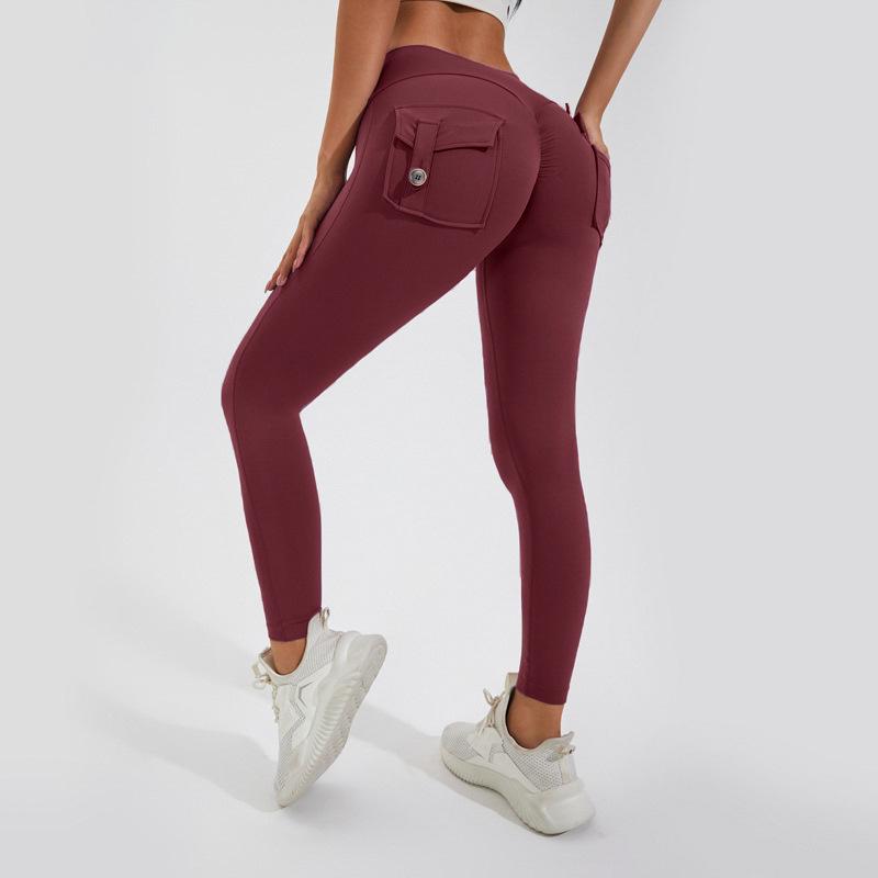 High Waist Butt-Lifting Cargo Yoga Pants with Tummy Control