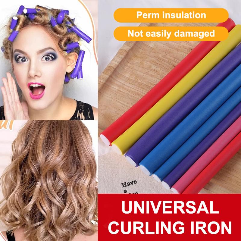 10Pcs Flexible Hair Curling Rod Hair Curler Makers Soft Foam Bendy Twist Curls Flexi Rollers Styling Tools No Heat Roller