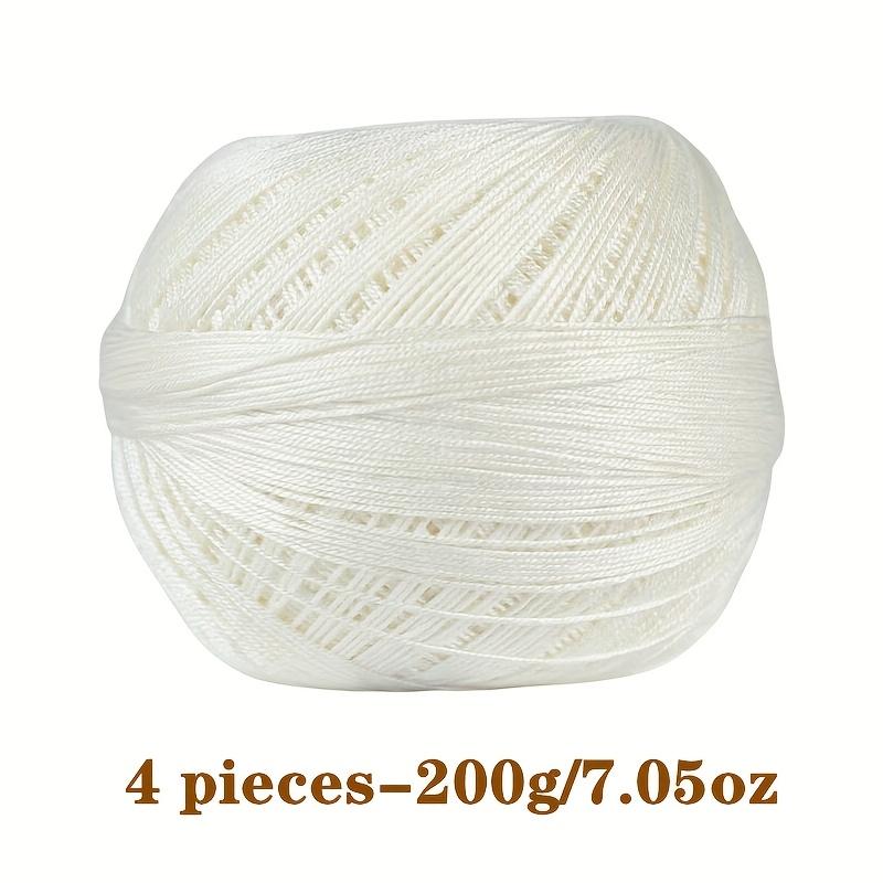 

6 шт. Пряжа с пайетками, хлопковая пряжа с блеском, набор пряжи для вязания крючком, 300 г, средней толщины, машинная стирка, для DIY сумок, одежды 4 pieces -7.05oz total