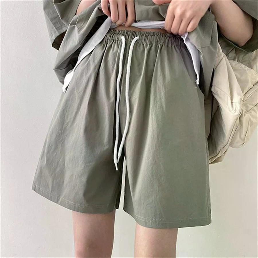 Women's 2 Pieces Sets Sweat Suit Summer Shorts T-shirt Hooded Loose Sports Tracksuit Training Bottom Suit Korean Style