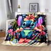 1pc Stitch Printing Blanket - Soft, All-Season Throw for Office Blanket, Personalized Gift with Adorable Cartoon Design