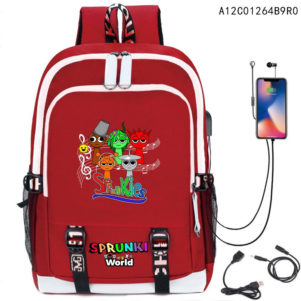 

Rhythm Box Printed Usb Youth School Bag Men S And Women S Leisure Large Capacity Travel Backpack Backpack