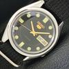 USED VINTAGE SEIKO 5 AUTOMATIC 7009A JAPAN MENS BLACK COLOR DIAL WATCH A434264-2 R120-a434264